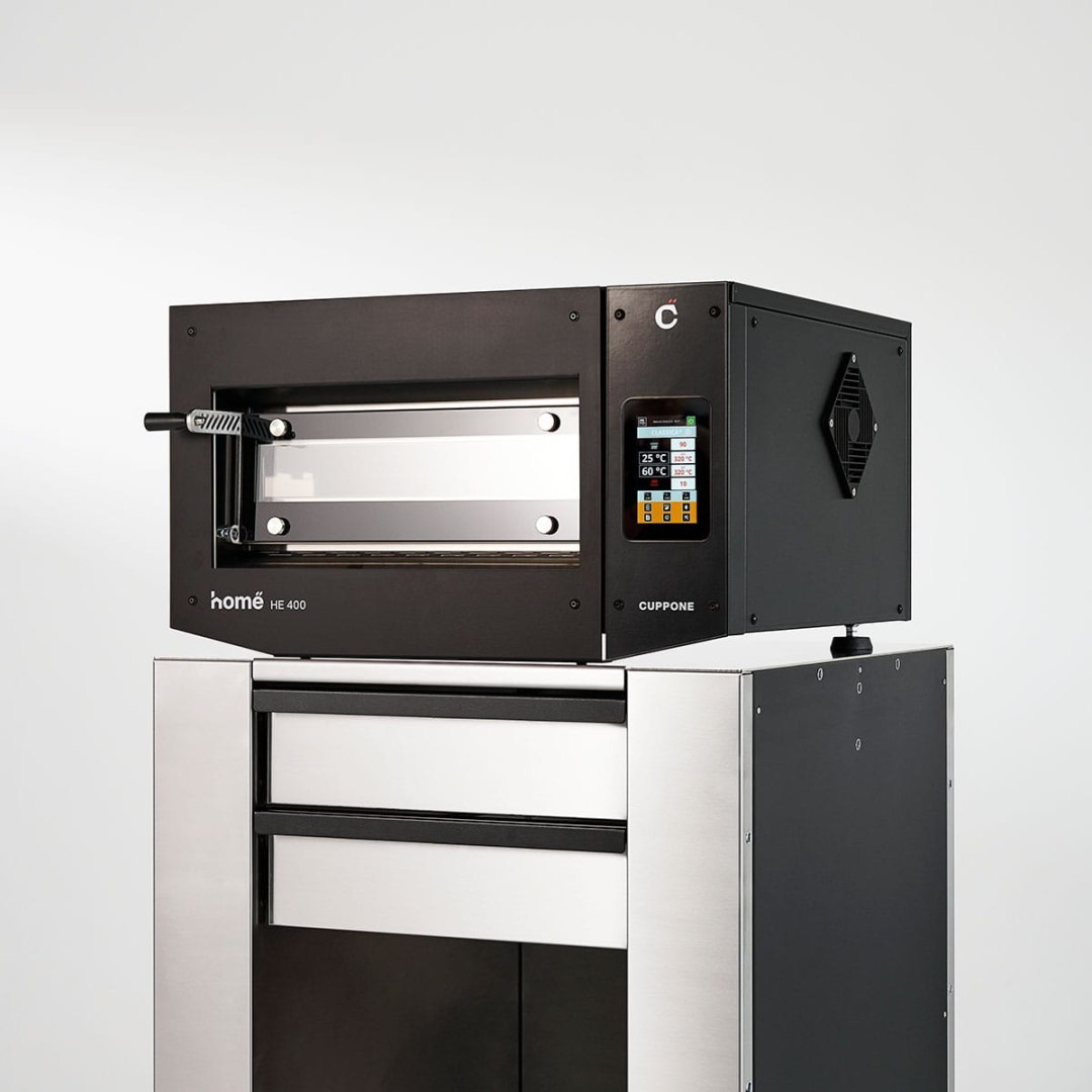 Piec do pizzy jednokomorowy dotykowy 400x400 mm Czarny Resto Quality Cuppone HE400/1 TS/FN